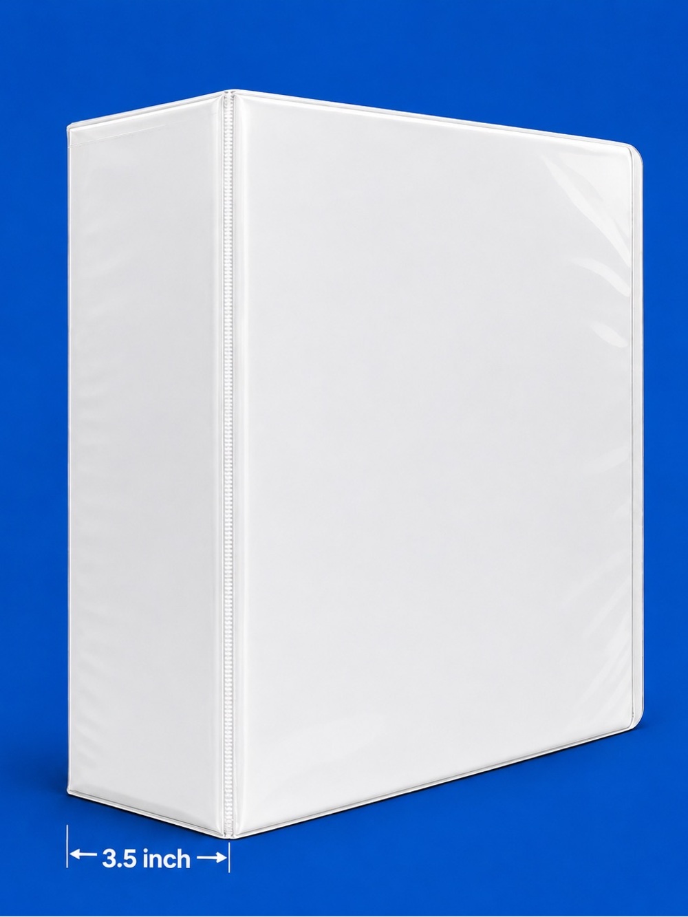 White 3.5" 3-Ring Binder — Professional Document Organizer